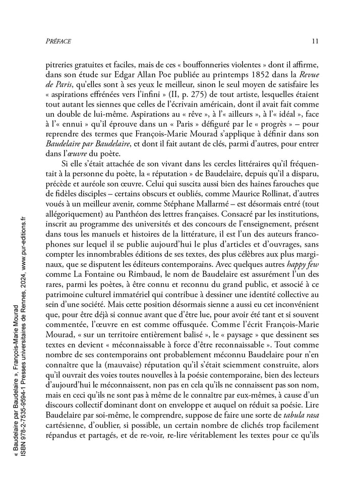 Baudelaire par Baudelaire