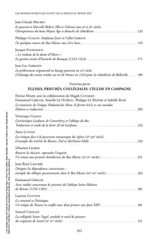 Les mondes ruraux de l'Ouest de la France au Moyen Âge