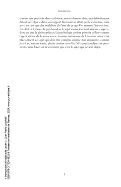 Introduction à l'objet a de Lacan