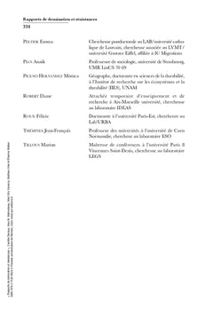 Rapports de domination et résistances