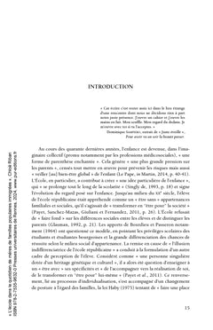 L'école dans le quotidien de mères de familles populaires immigrées