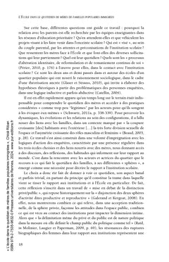 L'école dans le quotidien de mères de familles populaires immigrées
