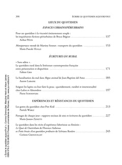 Écrire le quotidien aujourd'hui