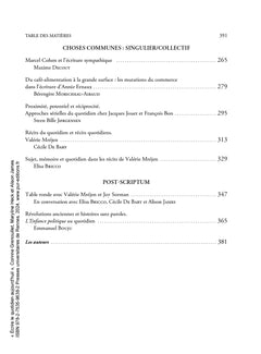 Écrire le quotidien aujourd'hui