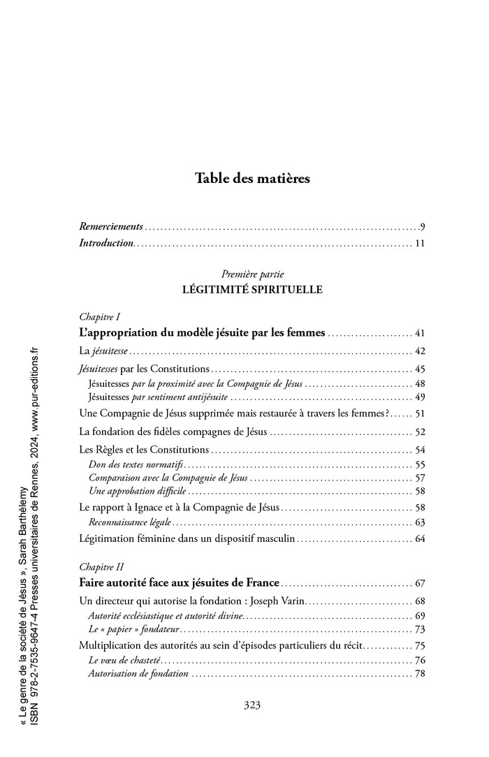 Le genre de la société de Jésus