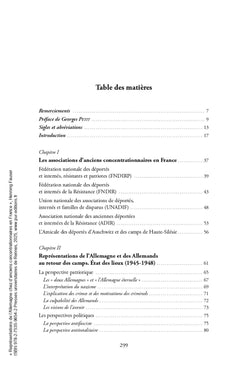 Représentations de l'Allemagne chez d'anciens concentrationnaires en France