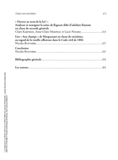 La famille et le droit dans les littératures de langue française