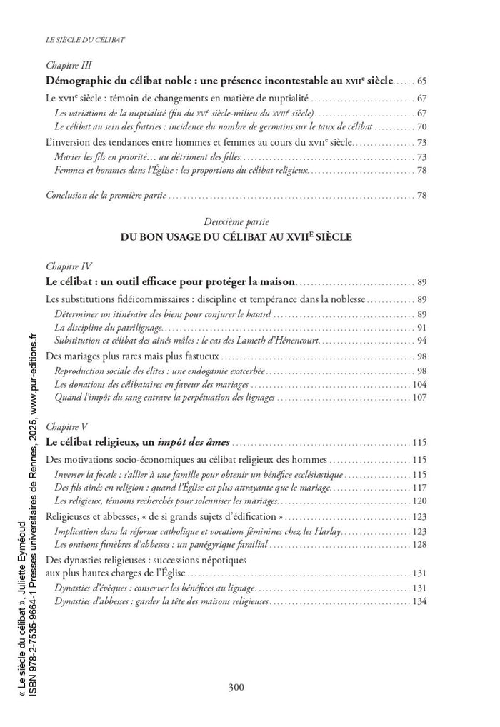 Le siècle du célibat