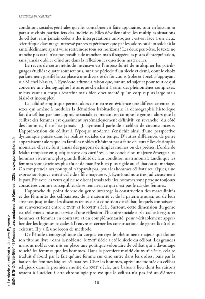 Le siècle du célibat