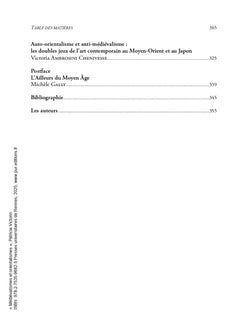 Médiévalismes et Orientalismes