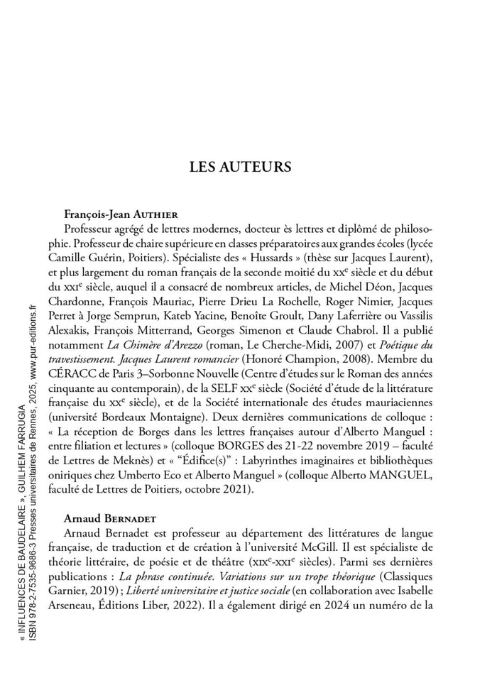 Influences de Baudelaire