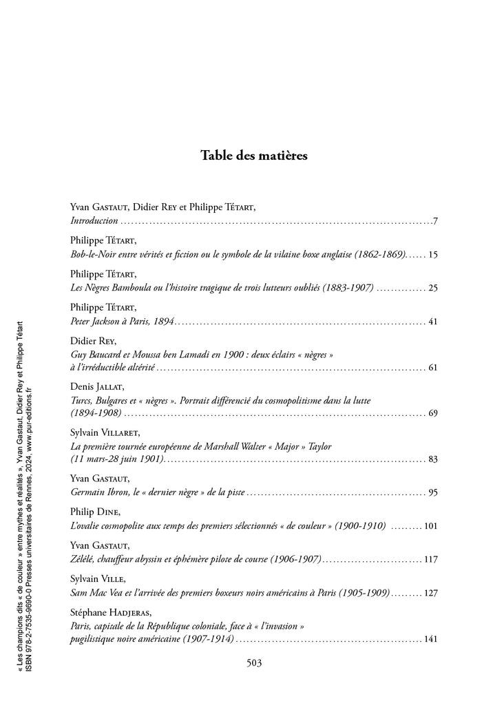 Les champions dits de couleur entre mythes et réalités