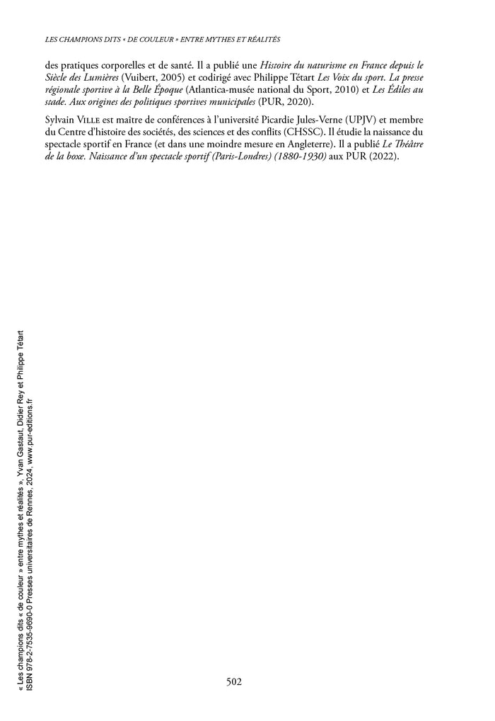 Les champions dits de couleur entre mythes et réalités