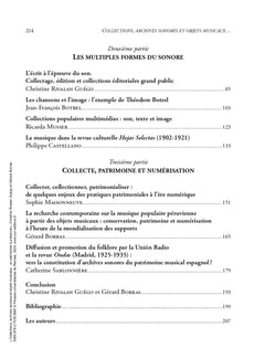 Collections, archives sonores et objets musicaux : un patrimoine à préserver