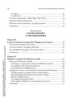 Essai sur le roman érotique espagnol