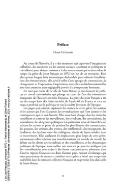 Le Joint français, printemps 1972