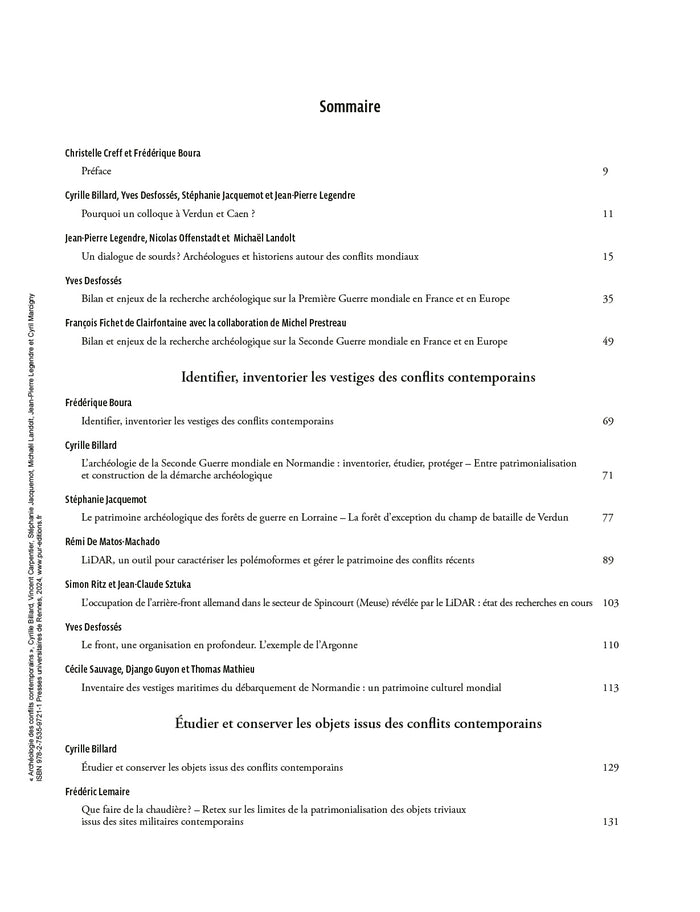 Archéologie des conflits contemporains