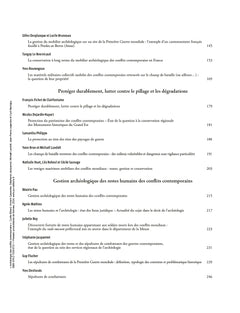 Archéologie des conflits contemporains