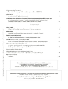 Archéologie des conflits contemporains