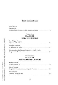 La fragilité humaine
