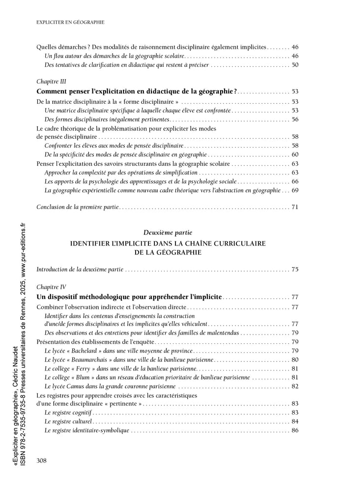 Expliciter en géographie