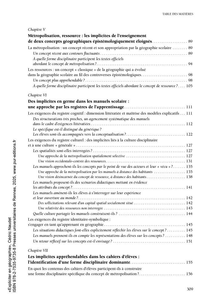 Expliciter en géographie