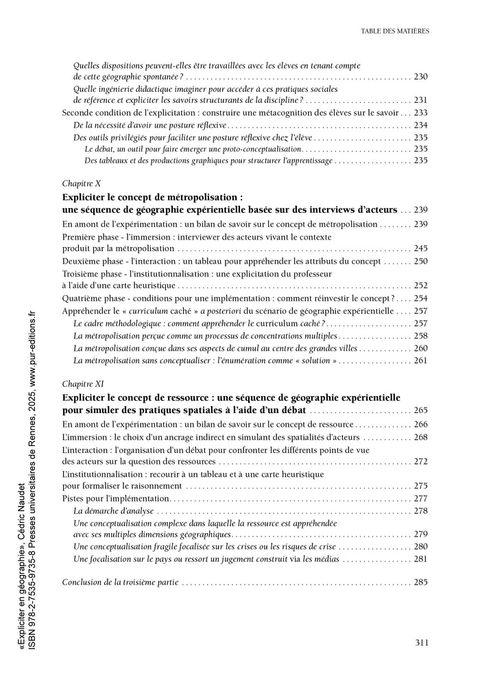 Expliciter en géographie