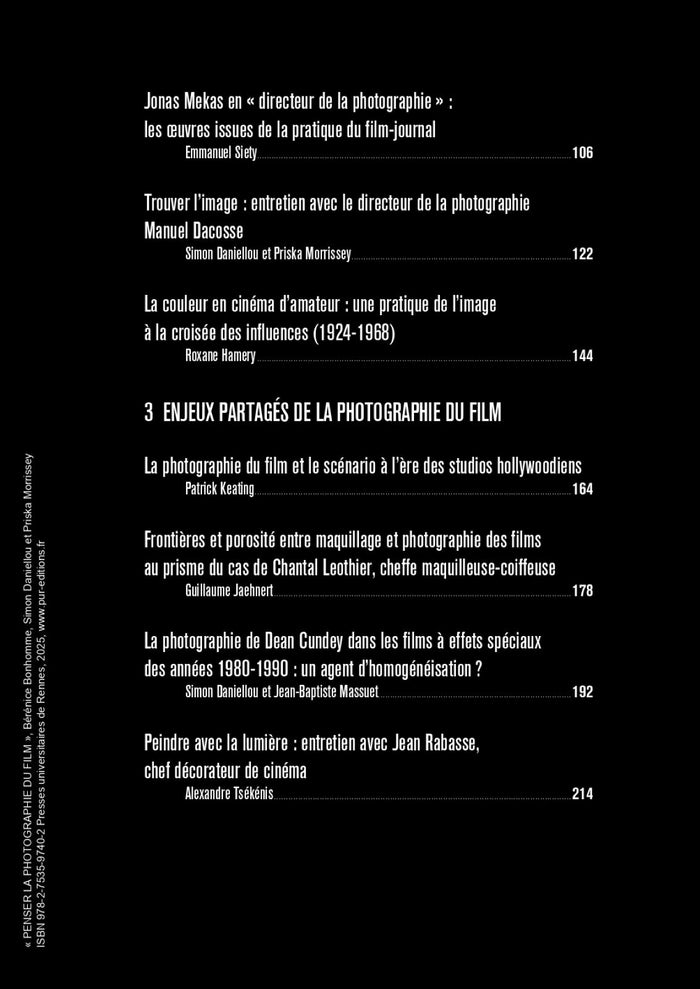 Penser la photographie du film