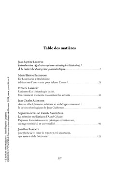 L'écriture nécrologique