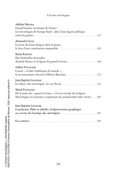 L'écriture nécrologique