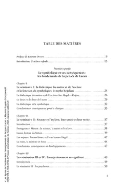 Les figures de l'esclave dans l'enseignement de Jacques Lacan