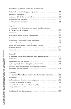 Les figures de l'esclave dans l'enseignement de Jacques Lacan