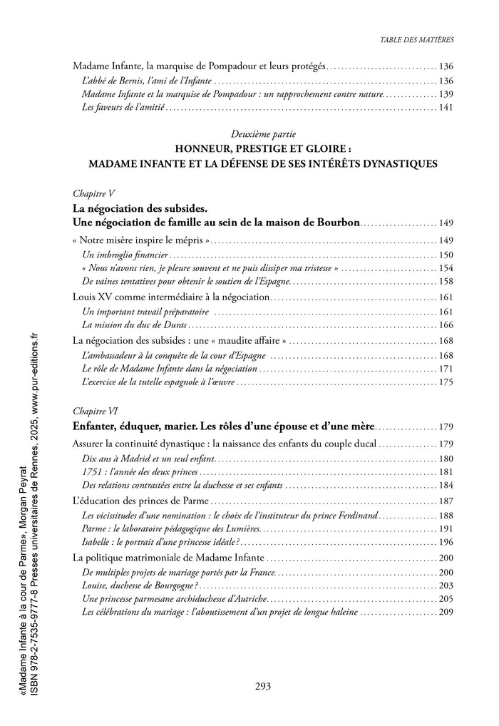 Madame Infante à la cour de Parme