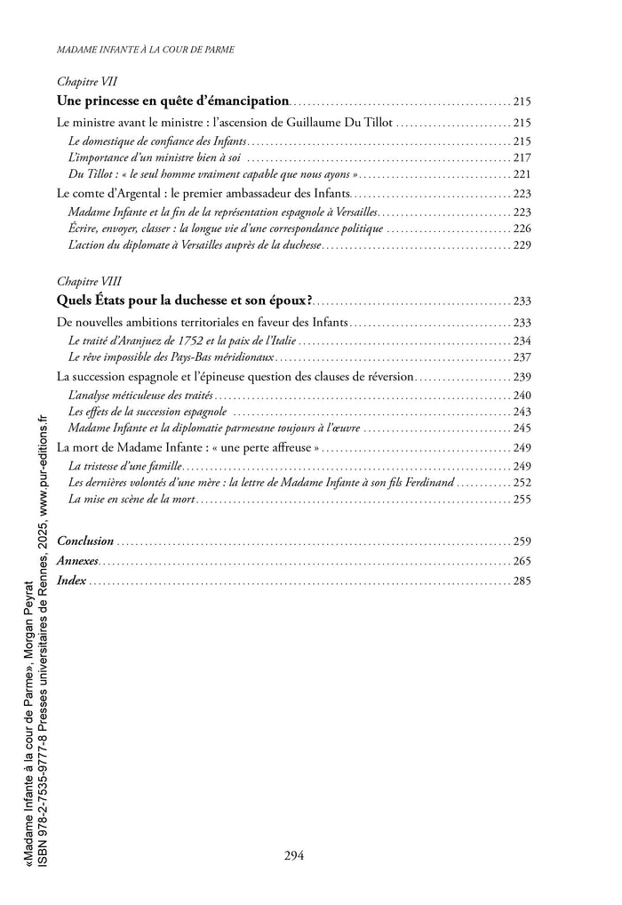 Madame Infante à la cour de Parme