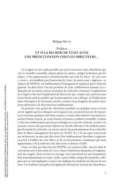 Recherches collectives en management du sport