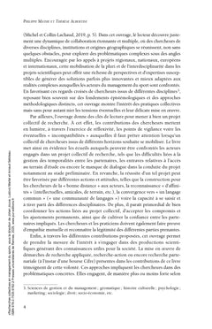 Recherches collectives en management du sport