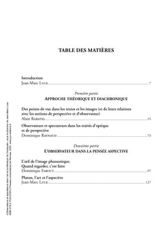 Observateurs et spectateurs dans l'art et la littérature de l'Antiquité au XVIIe siècle