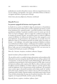 Passeurs culturels et politiques du fascisme italien en Europe: 1922-1943