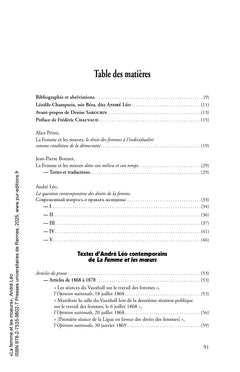 La femme et les moeurs