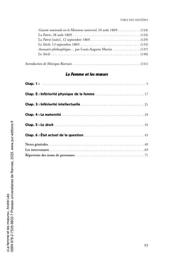 La femme et les moeurs