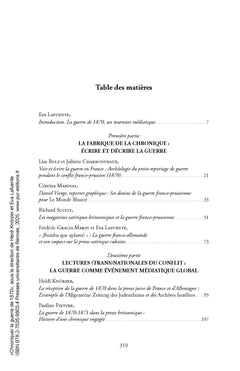 Chroniquer la guerre de 1870