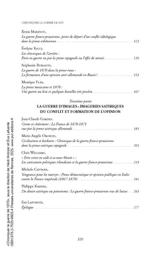 Chroniquer la guerre de 1870