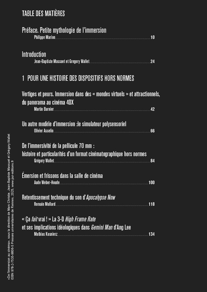 De l'immersion au cinéma