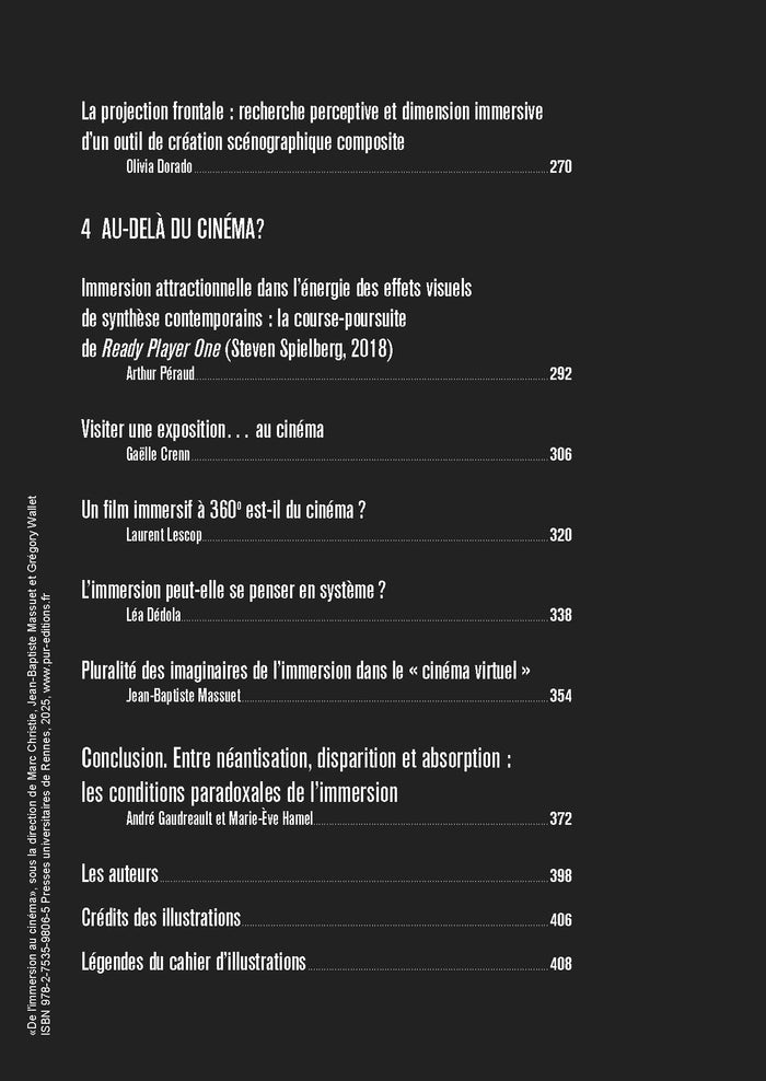 De l'immersion au cinéma