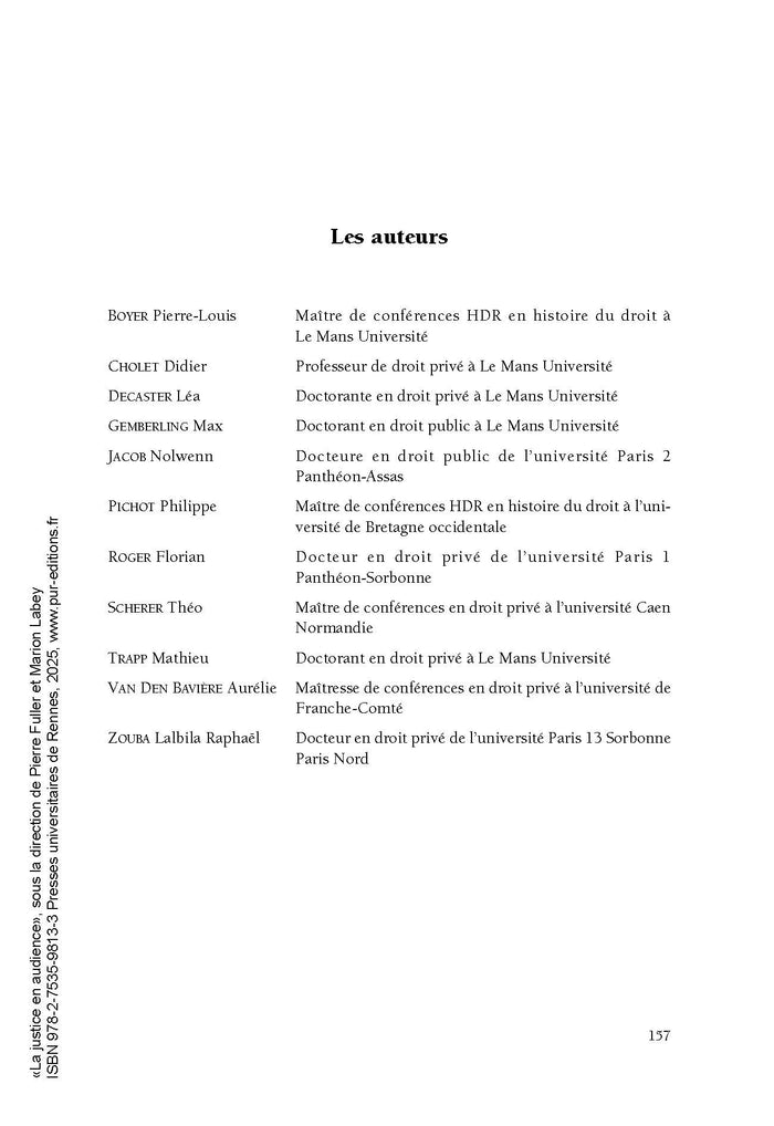 La justice en audience