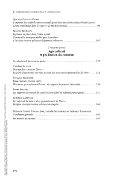 La subjectivation politique face à l'ordre social