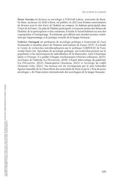 La subjectivation politique face à l'ordre social