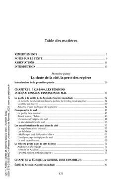 W. H. Auden : pertes et repères dans la cité