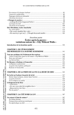 W. H. Auden : pertes et repères dans la cité