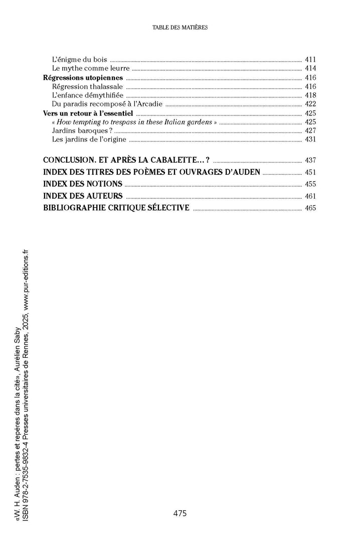 W. H. Auden : pertes et repères dans la cité